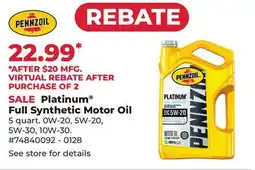 Runnings Platinum Full Synthetic Motor Oil offer