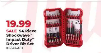 Runnings 54 Piece Shockwave Impact Duty Driver Bit Set offer