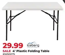 Runnings 4' Plastic Folding Table offer