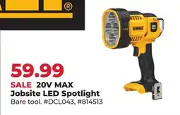 Runnings DEWALT 20V MAX Jobsite LED Spotlight offer