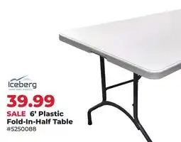 Runnings 6' Plastic Fold-In-Half Table offer