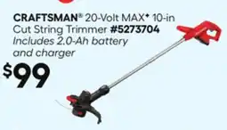 Lowe's 20-Volt MAX F 10-in Cut String Trimmer offer