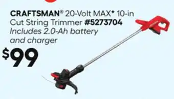 Lowe's 20-Volt MAX F 10-in Cut String Trimmer offer
