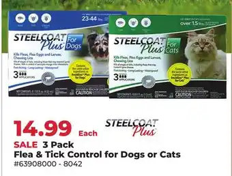 Runnings 3 Pack Flea & Tick Control for Dogs or Cats offer