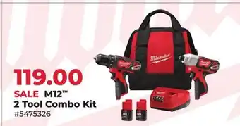 Runnings Milwaukee M12 2 Tool Combo Kit offer