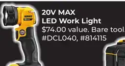 Runnings Dewalt 20V MAX LED Work Light offer