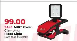 Runnings Milwaukee M18 Rover Clamping Flood Light offer