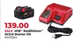 Runnings Milwaukee M18 Redlithium XC5.0 Starter Kit offer