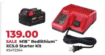 Runnings Milwaukee M18 Redlithium XC5.0 Starter Kit offer