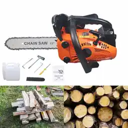 Walmart Paddsun Gas Chainsaw, 25.4cc Gasoline Engine Anti-Vibration Handle 12'' Bar Chain Orange offer