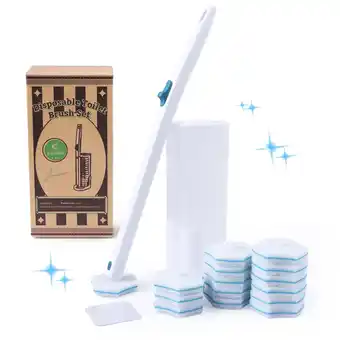 Walmart Eyliden Toilet Bowl Brush and Holder Kit 15 Disposable Scrubber, Wall Mount offer