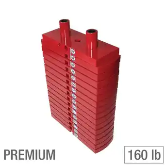 Walmart 160 lb. Premium Red Selectorized Weight Stack with Top Plate offer