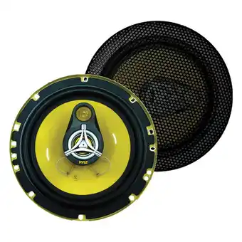 Walmart 2) New PYLE PLG6.3 6.5 280-Watt 3-Way Car Audio Coaxial Speakers Stereo Yellow offer
