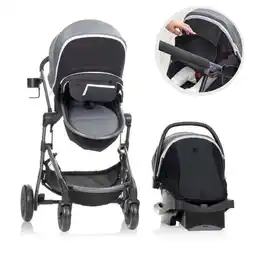 Walmart Evenflo Pivot Vizor Travel System with LiteMax Infant Car Seat (Chasse Black), Unisex offer
