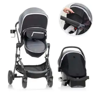 Walmart Evenflo Pivot Vizor Travel System with LiteMax Infant Car Seat (Chasse Black), Unisex offer
