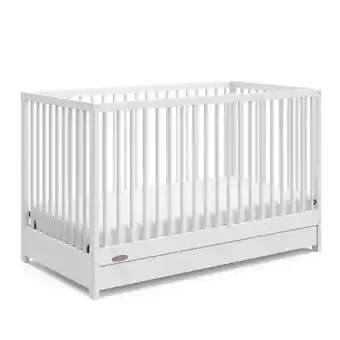 Walmart Graco Teddi 5-in-1 Convertible Baby Crib with Drawer, White offer