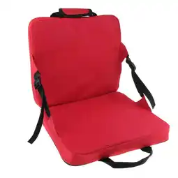 Walmart Portable Stadium Seat Cushion with Backs Folding Bleacher Seats Cushion red offer