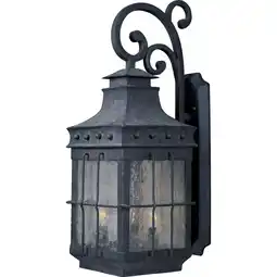 Walmart Maxim Nantucket Four Light 32-Inch Outdoor Wall Light - Country Forge - 30085CDCF offer