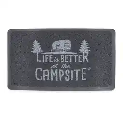 Walmart Camco Life is Better at The Campsite Camper Scrub Rug/Door Mat, Looped PVC, Gray and White (53197) offer