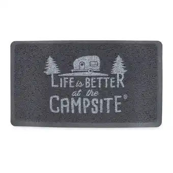 Walmart Camco Life is Better at The Campsite Camper Scrub Rug/Door Mat, Looped PVC, Gray and White (53197) offer