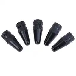 Walmart 5pcs Bicycle Presta High Aluminium Pressure Valve Caps Dust Covers (Black) offer