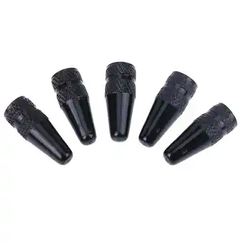 Walmart 5pcs Bicycle Presta High Aluminium Pressure Valve Caps Dust Covers (Black) offer