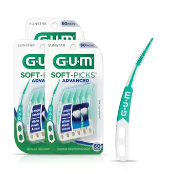 Walmart GUM Soft-Picks Advanced, Dentist Recommended Dental Picks, 60 Count (3pk) offer