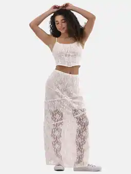 Walmart No Boundaries Lace Corset Top and Maxi Skirt Set, 2-Piece, Women's offer