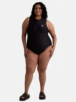 Walmart Reebok Women's Swim High Neck Zip Up One Piece Swimsuit UPF 50+, Sizes XS-XXL offer