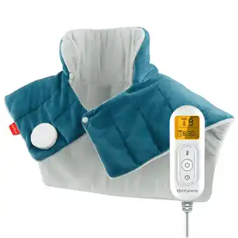 Walmart Comfytemp Weighted Heating Pad for Neck and Shoulders, FSA HSA Eligible, 19x 24, Blue offer