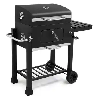 Walmart Ktaxon BBQ Grill Outdoor Charcoal Grill Smoker for Patio Backyard,Black offer