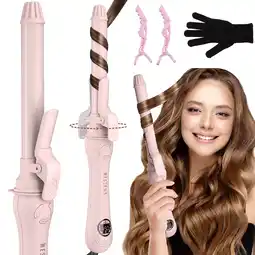Walmart MESCOMB Auto Rotating Curling Wands, 1 inch, Pink, 250°- 450°F, for Waves, Beach Curls, Pink offer