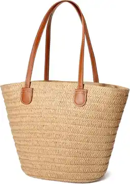 Walmart Gocvo Straw Beach Bag for Womens, Crossbody Shoulder Tote Bag with Zipper Vacation Purse for Summer offer