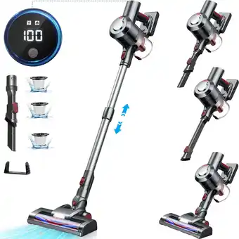 Walmart KUOSE Cordless Vacuum Cleaner, 38000PA/450W 50min 2500mah for Home Pet Hair Carpet Wood Floor offer