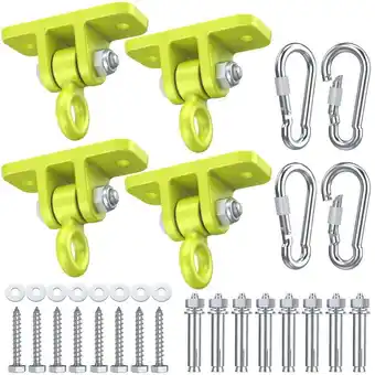 Walmart Heavy-Duty Swingset Hardware with Locking Hooks for Porch, Patio, Playground Indoor/Outdoor (4-Pack) offer