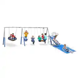 Walmart Open Box XDP Recreation Fun Always Outdoor Playground, Water Slide, Super Disc Swing offer