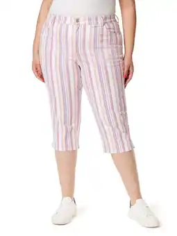Walmart Gloria Vanderbilt Women's Plus Size Amanda Capri Pants with Rivets offer