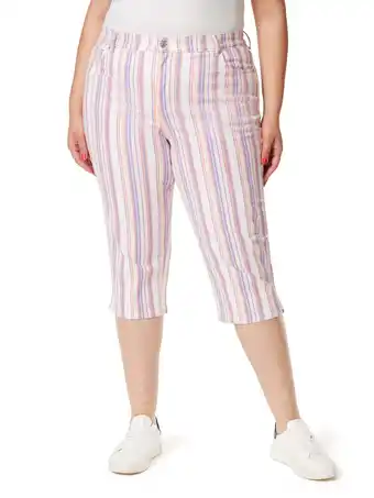 Walmart Gloria Vanderbilt Women's Plus Size Amanda Capri Pants with Rivets offer