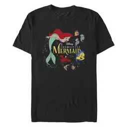 Walmart Men's The Little Mermaid Distressed Movie Logo Graphic Tee Black Medium offer