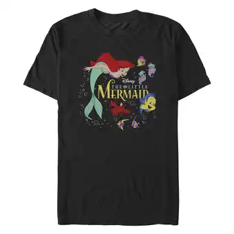Walmart Men's The Little Mermaid Distressed Movie Logo Graphic Tee Black Medium offer