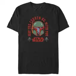 Walmart Men's Star Wars Boba Fett May the Fourth Be With You Graphic Tee Black Medium offer