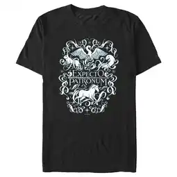 Walmart Men's Harry Potter Expecto Patronum Animals Graphic Tee Black Medium offer
