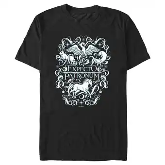 Walmart Men's Harry Potter Expecto Patronum Animals Graphic Tee Black Medium offer