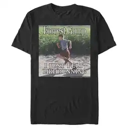 Walmart Men's Forrest Gump I Just Felt Like Running Graphic Tee Black Small offer