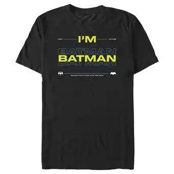 Walmart Men's The Flash Neon Yellow I'm Batman Graphic Tee Black Large offer