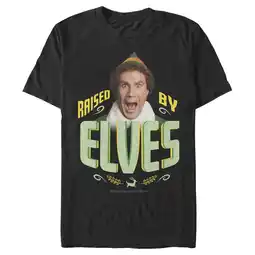 Walmart Men's Elf Buddy Raised by Elves Quote Graphic T-Shirt offer