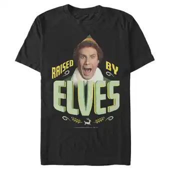 Walmart Men's Elf Buddy Raised by Elves Quote Graphic T-Shirt offer