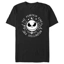Walmart Men's The Nightmare Before Christmas The Pumpkin King Face Graphic Tee Black 2X Large offer