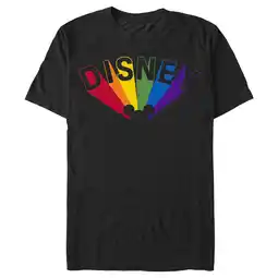Walmart Men's Mickey & Friends Rainbow Ears Logo Graphic Tee Black Medium offer