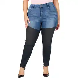 Walmart Your Sexy Jeans Womens Queen Skinny Fit Jeans, Blue, Plus Size, 16W offer